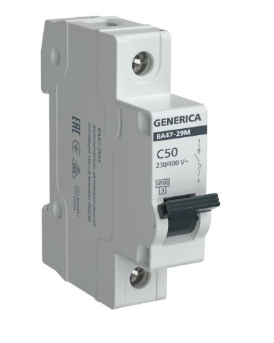 GENERICA ВА47-29М 1P C 50А 4,5кА (MVA21-1-050-C-G). Автоматический выключатель. IEK в Новошахтинске