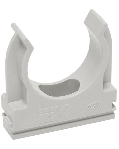 Держатель с защёлкой D32 серый ELASTA (50 шт) (CTA10D-CF32-K41-050). Держатель с защёлкой. IEK в Новошахтинске