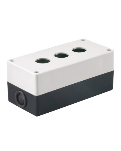 Корпус КП103 для кнопок 3 места белый (BKP10-3-K01). Корпус для кнопочных постов. IEK в Новошахтинске