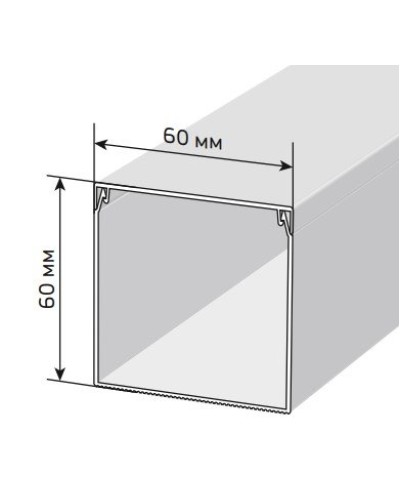 Короб 60х60 ЭЛЕКОР (CKK10-060-060-1-K01). Кабель-канал с двойным замком. IEK в Новошахтинске