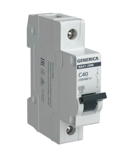 GENERICA ВА47-29М 1P C 40А 4,5кА (MVA21-1-040-C-G). Автоматический выключатель. IEK в Новошахтинске