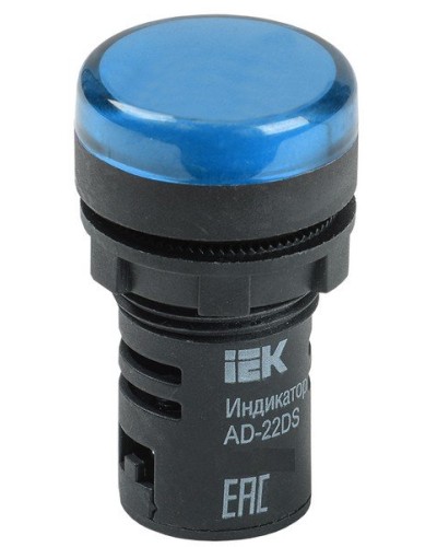 Лампа AD22DS (LED) матрица D22мм синий 24В AC/DC (BLS10-ADDS-024-K07). Светосигнальный индикатор. IEK в Новошахтинске