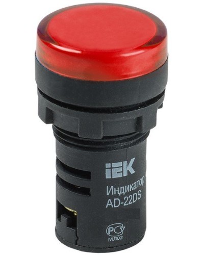 Лампа AD22DS (LED)матрица D22мм красный 230В (BLS10-ADDS-230-K04). Светосигнальный индикатор. IEK в Новошахтинске