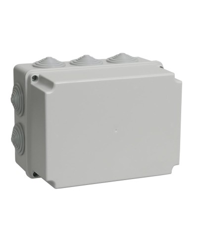 Коробка распаячная КМ41245 190х140х120 открытой проводки IP44 10 гермовводов серая (UKO10-190-140-120-K41-44). Коробка распаячная безгалогенная (HF). IEK в Новошахтинске