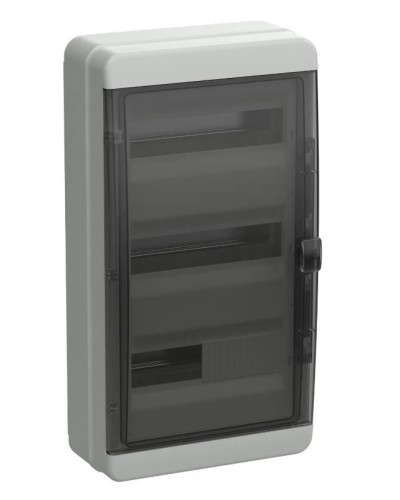 Корпус пластиковый КМПн-36 IP65 TEKFOR (TF5-KP72-N-36-65-K03-K02). Корпус модульный пластиковый черная прозрачная дверь. IEK в Новошахтинске