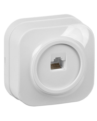 Розетка RJ45 кат.5E о/у РК10-ХБ белый IEK GLORY (EKH10-K01). Розетка компьютерная. IEK в Новошахтинске