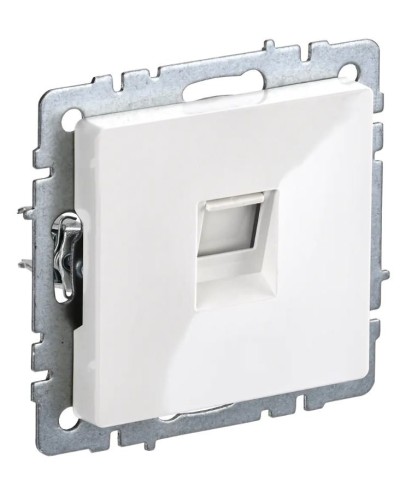 Розетка RJ45 РК10-БрБ кат.5E, белая BRITE (BR-K10-1-K01). Розетка компьютерная. IEK в Новошахтинске