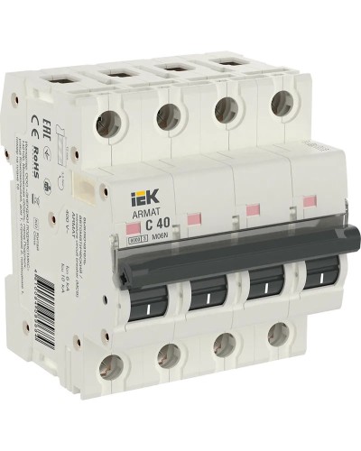 M06N 4P C 40А 6кА ARMAT (AR-M06N-4-C040). Автоматический выключатель. IEK в Новошахтинске