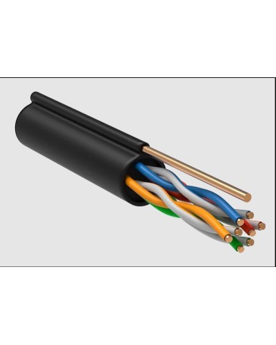 GENERICA U/UTP 5E 24AWG 4PR LDPE трос черный (BC3-C5E04-159-305-R-G). Кабель «витая пара» (LAN) для структурированных систем связи. IEK в Новошахтинске