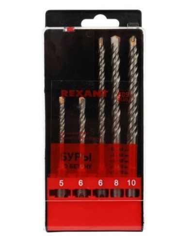Набор буров, бетон 5-6х110, 6-8-10х160 мм, 5 шт, SDS PLUS Kranz (KR-91-0406): Аксессуар для электроинструмента в Новошахтинске