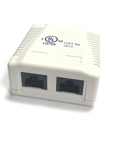 RJ-45-2 (8P8C) CAT5e, 2 выхода (LISTED) компьютерная розетка: Розетка компьютерная 2 выхода в Новошахтинске