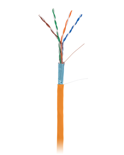 F/UTP 4pair, Cat5e, In, LSZH (EC-UF004-5E-LSZH-OR). Кабель «витая пара» (LAN) для структурированных систем связи. NETLAN в Новошахтинске