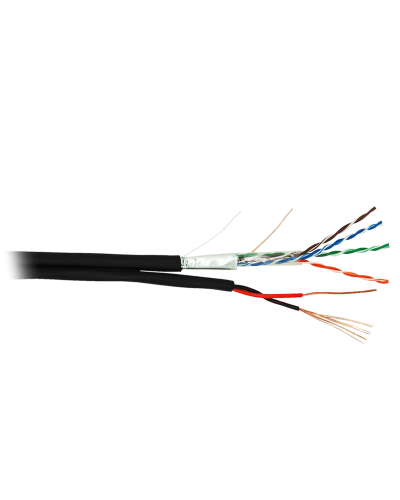 F/UTP 4pair, Cat5e, Out, PVC+PWR (EC-UF004-5E-PC075-PE-BK). Кабель «витая пара» (LAN) для структурированных систем связи. NETLAN в Новошахтинске