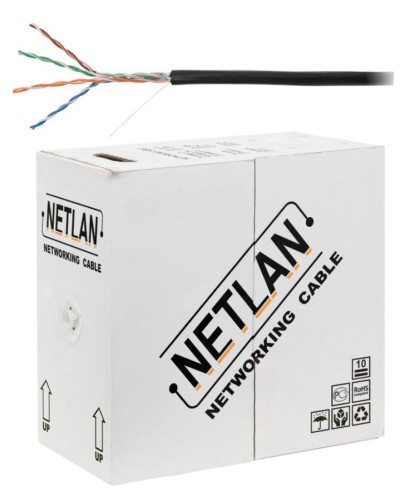 U/UTP 4pair, Cat5e, Out, PE, CCA (CCA-UU004-5E-PE-BK) . Кабель «витая пара» (LAN) для структурированных систем связи. NETLAN в Новошахтинске