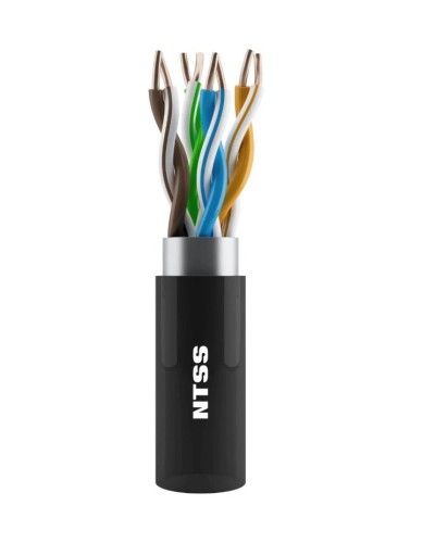NTSS-OUT-UTP4-5Е-PE-BL кат.5E UTP 4 пары 24AWG PE внешний 305м черный. Кабель «витая пара» (LAN) для структурированных систем связи. NTSS в Новошахтинске