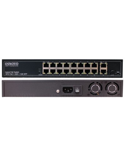 SW-61621(300W). Коммутатор 16-портовый Fast Ethernet с PoE. OSNOVO в Новошахтинске