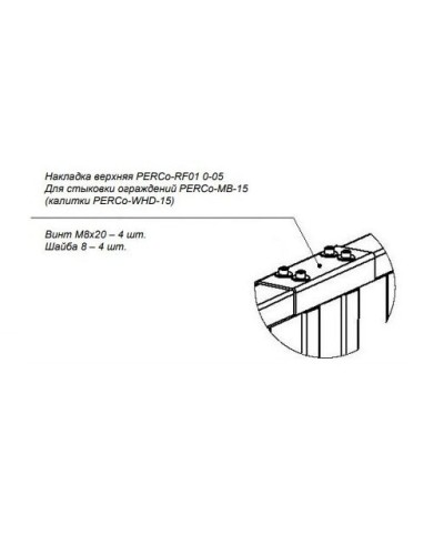 PERCo-RF01 0-05. Накладка верхняя. PERCo в Новошахтинске