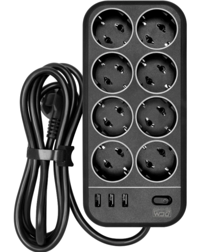 SP-08 USB03AB 3,0 M. Сетевой фильтр. POWERCOM в Новошахтинске