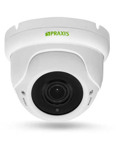 PP-7141IP 2.8-12 AUDIO. Видеокамера IP купольная. Praxis в Новошахтинске