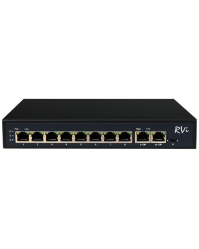RVi-1NS08F-2T (1G). Коммутатор с питанием по PoE. RVi в Новошахтинске