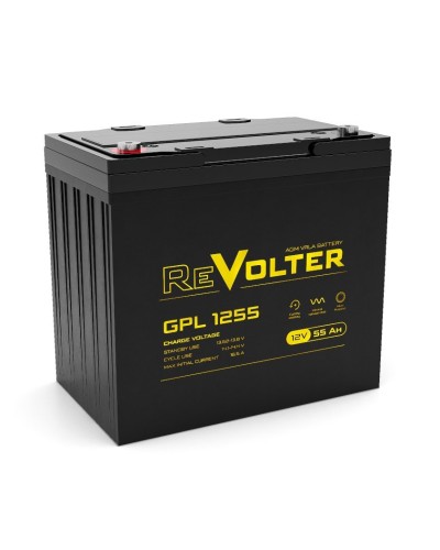 Revolter GPL 1255. Аккумулятор автомобильный герметичный свинцово-кислотный. Revolter в Новошахтинске