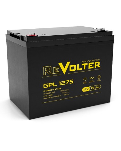 Revolter GPL 1275. Аккумулятор автомобильный герметичный свинцово-кислотный. Revolter в Новошахтинске