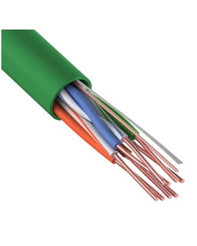 U/UTP, CAT 5e, нг(А)-LSLTx, 4х2х0,52мм, 24AWG, INDOOR, SOLID, зеленый, 305м REXANT (01-0061). Кабель «витая пара» (LAN) для структурированных систем связи. Rexant в Новошахтинске