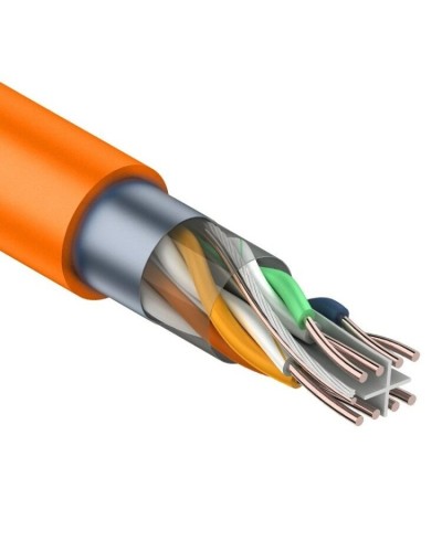 F/UTP, CAT 6, ZH нг(А)-HF, 4PR, 23AWG, INDOOR, SOLID, оранжевый, 305 м, REXANT (01-0151). Кабель «витая пара» (LAN) для структурированных систем связи. Rexant в Новошахтинске