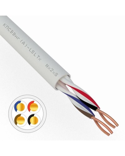 КПСВВнг(А)-LSLTx 2х2х0,5 REXANT (01-4875). Кабель для систем передачи данных пониженной пожароопасности c низким дымо- и газовыделением, с низкой токсичностью продуктов горения. Rexant в Новошахтинске