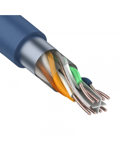 F/UTP, CAT 6, PVC, 4PR, 23AWG, INDOOR, SOLID, синий, 305 м, REXANT (01-0147). Кабель «витая пара» (LAN) для структурированных систем связи. Rexant в Новошахтинске