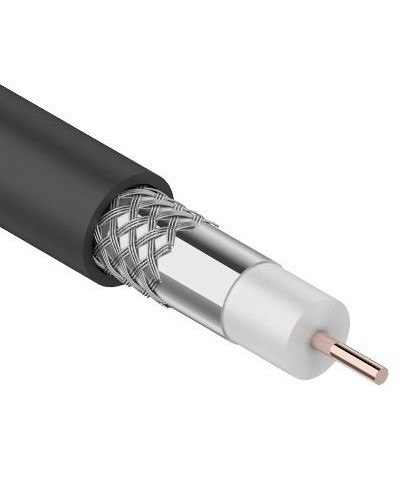 RG-6U, 75 Ом, CCS/Al/Al, 64%, 100 м OUTDOOR. REXANT (01-2202). Кабель коаксиальный радиочастотный. Rexant в Новошахтинске