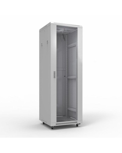 Шкаф телекоммуникационный 19 напольный 42U 600х800 мм, передняя дверь стекло, задняя дверь металл, RAL 7035 (состоит из 3 частей) (04-2306). Шкаф телекоммуникационный 19 напольный 42U. Rexant в Новошахтинске