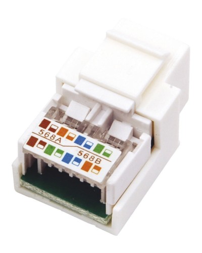 Модуль Keystone Jack RJ-45(8P8C), UTP, CAT 5e, тип 180 градусов, белый REXANT (03-1011). Модуль Keystone Jack. Rexant в Новошахтинске