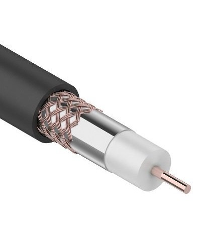 RG-6U+Cu, 75 Ом, Cu/Al/Cu, 64%, 305 м OUTDOOR REXANT (01-2232). Кабель коаксиальный радиочастотный. Rexant в Новошахтинске