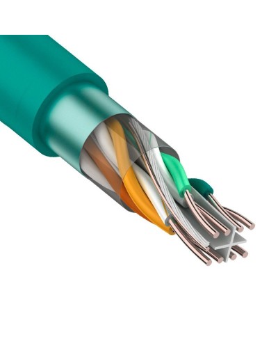 F/UTP, CAT 6, нг(А)-LSLTx, 4х2х0,575мм, 23AWG, INDOOR, SOLID, зеленый, 305м REXANT (01-0171). Кабель «витая пара» (LAN) для структурированных систем связи. Rexant в Новошахтинске