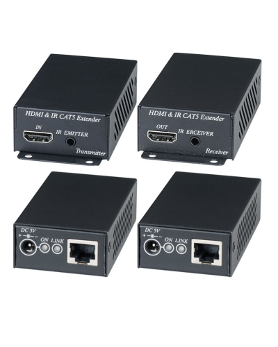 HE02EI. Комплект для передачи HDMI-сигнала с ИК-повторителем. SC&T в Новошахтинске