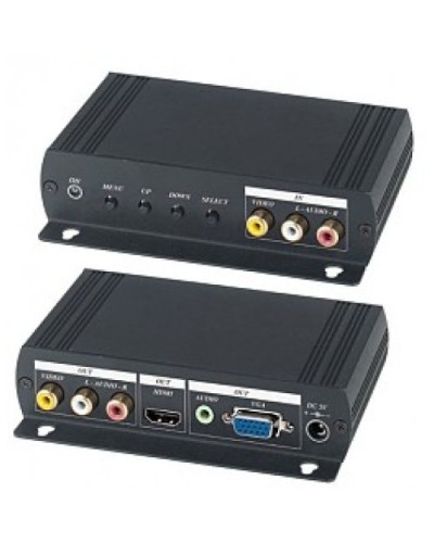 AD001HH. Преобразователь композитного видео и аудиосигналов в VGA и HDMI. SC&T в Новошахтинске