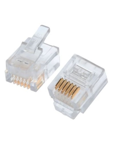 Коннекторы 6P6C (RJ-11) (100шт) (10-0228). Телефонный разъем 6P6C (RJ-11). SUPRLAN в Новошахтинске