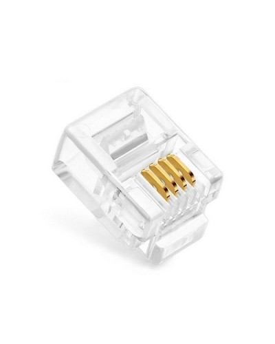 Коннекторы 6P4C (RJ-11) (100шт) (10-0227). Телефонный разъем 6P4C (RJ-11). SUPRLAN в Новошахтинске