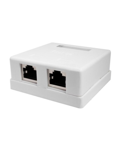 Розетка настенная RJ-45, 8P8C, Cat.5e, 2 порта, FTP (10-0308). Компьютерная розетка. SUPRLAN в Новошахтинске