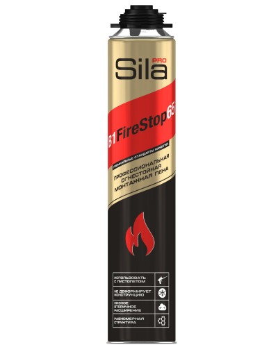 Пена огнестойкая Sila Pro B1 Firestop 65, 850 мл: Пена монтажная профессиональная в Новошахтинске
