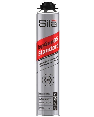 Пена монтажная Sila Pro TopGun 65 STANDARD winter, 850 мл. Пена монтажная профессиональная. Sila в Новошахтинске