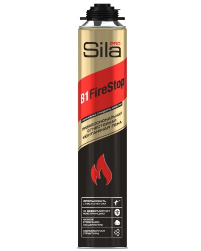 Пена огнестойкая Sila Pro B1 Firestop, 750 мл: Пена монтажная профессиональная в Новошахтинске