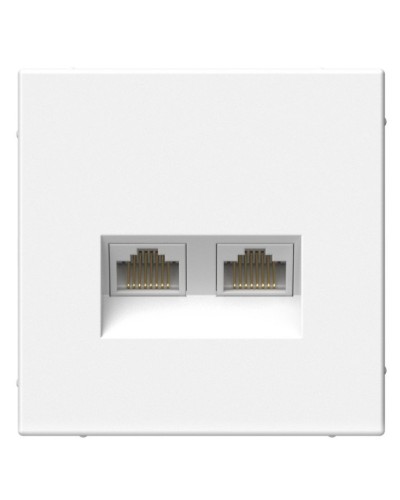 ArtGallery розетка двойная RJ45, кат. 6Е, скрытой установки, механизм, белый (GAL000188). Розетка компьютерная. Systeme Electric в Новошахтинске
