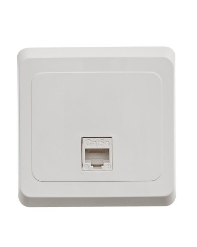 Этюд розетка RJ45, кат. 5Е, 1-местная, в сборе, скрытой установки, белый (KOMC-001B). Розетка компьютерная. Systeme Electric в Новошахтинске