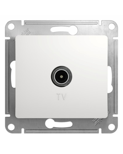 Glossa розетка TV антенна коннектор, 1-местная, скрытой установки, механизм, белый (GSL000193). Розетка TV антенна. Systeme Electric в Новошахтинске