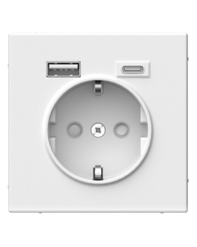 ArtGallery розетка 1-местная с USB тип-A+C, скрытой установки, механизм, белый (GAL000132). Розетка с USB. Systeme Electric в Новошахтинске