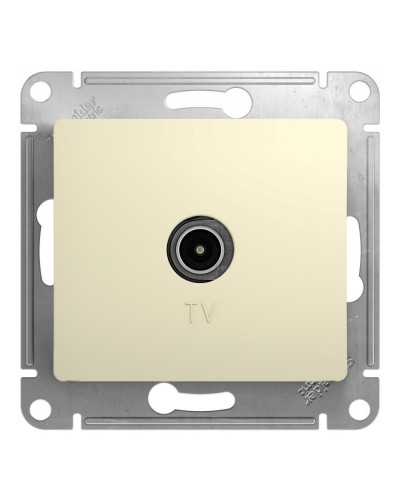 Glossa розетка TV антенна коннектор, 1-местная, скрытой установки, механизм, бежевый (GSL000293). Розетка TV антенна. Systeme Electric в Новошахтинске