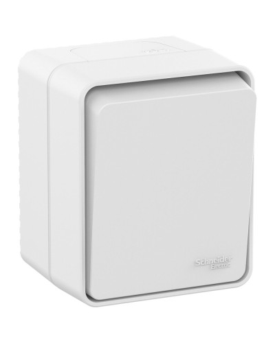 AtlasDesign PROFI54 выключатель 1-клавишный, открытой установки, белый (ATN540111). Выключатель. Systeme Electric в Новошахтинске