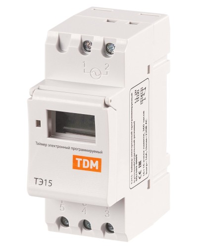 ТЭ15-1мин/7дн-16on/off-16А-DIN TDM (SQ1503-0005). Таймер электронный. TDM ЕLECTRIC в Новошахтинске